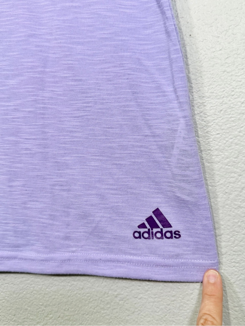 adidas Shirt Short Sleeve Sheer Athletic Top Lavender Purple V-Neck Tee Women M - Picture 2 of 7